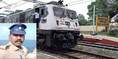 ரயிலிலிருந்து இறங்கும்போது தண்டவாளத்தில் தவறிவிழுந்த காவலர்.. இரண்டு துண்டான உடல்!