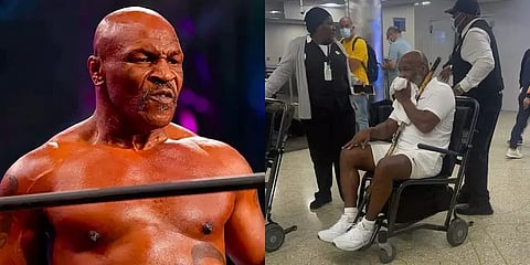 சக்கர நாற்காலியில் குத்துச்சண்டை ஜாம்பவான் மைக் டைசன்! ரசிகர்கள் அதிர்ச்சி