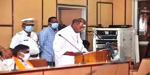 மத்திய அரசு அனுமதி: புதுச்சேரி முதலமைச்சர் ரங்கசாமி இன்று பட்ஜெட் தாக்கல்