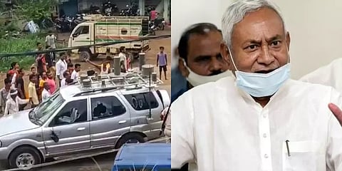 பீகார் முதல்வரின் பாதுகாப்பு வாகனங்கள் மீது பாய்ந்த கற்கள்.. தாக்குதலுக்கு காரணம் என்ன?