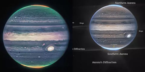 வியாழன் கோளில் வளையங்கள், அரோராக்கள்! ஜேம்ஸ் வெப் தொலைநோக்கி வெளியிட்ட புதிய படங்கள்!