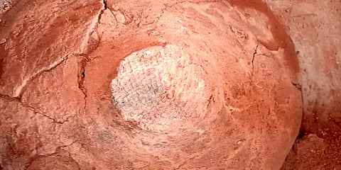 ஆதிச்சநல்லூர் அகழாய்வில் அதிசயம் - பனை ஓலை அச்சுடன் கண்டறியப்பட்ட முதுமக்கள் தாழி