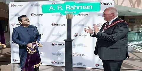 கனடாவில் மீண்டுமொரு 'ஏ.ஆர்.ரஹ்மான் தெரு' - இசைப் புயலின் உருக்கமான பதிவு