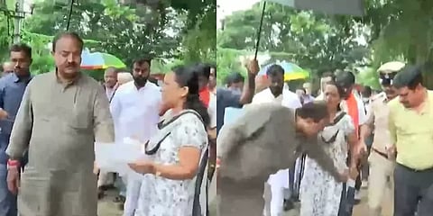 மனு கொடுக்க வந்த பெண்ணை பகிரங்கமாக மிரட்டிய கர்நாடக பாஜக எம்.எல்.ஏ: வீடியோ வைரல்!