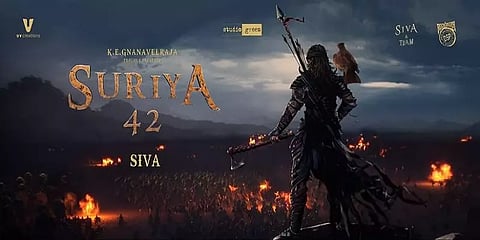 3டி தொழில்நுட்பத்தில் 10 மொழிகளில் வெளியாகும் ‘சூர்யா 42’ -மிரட்டலாக வெளியான மோஷன் போஸ்டர்