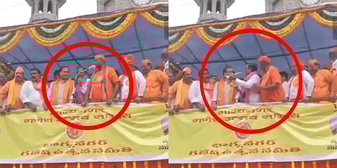 அஸ்ஸாம் முதல்வர் ஹிமந்தா பேசும்போது திடீரென மைக்கை பிடுங்கிய மர்ம நபர் - வைரல் வீடியோ!