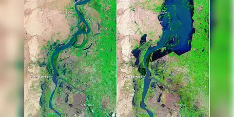 பாக். வெள்ளப் பேரழிவு - அதிர்ச்சியளிக்கும் சாட்டிலைட் புகைப்படங்களை வெளியிட்ட நாசா!