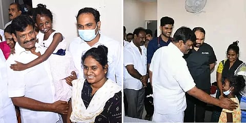 டிஸ்சார்ஜ் ஆனார் ஆவடி சிறுமி டான்யா: மகிழ்ச்சியுடன் வழியனுப்பி வைத்த அமைச்சர் நாசர்!