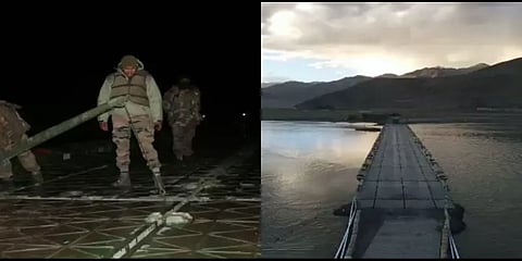 லடாக்கில் சிந்து நதியின் மீது புதிய பாலம் அமைத்த இந்திய ராணுவம்! வைரல் வீடியோ!