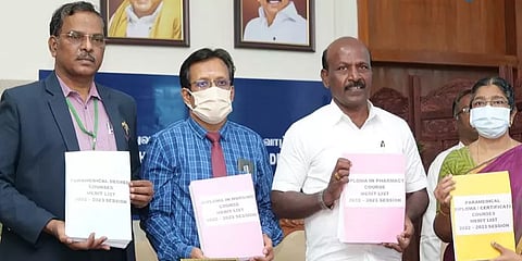 துணை மருத்துவ படிப்புகளுக்கான தரவரிசைப் பட்டியல் வெளியிட்டார் அமைச்சர் மா.சுப்பிரமணியன்