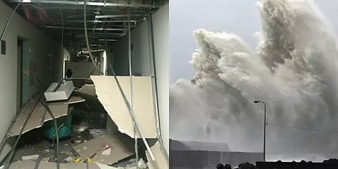 இடிந்து விழுந்த விண்வெளி ஆய்வு நிலைய சுவர்! ஜப்பானை புரட்டிப் போட்ட நன்மடோல் புயல்..!