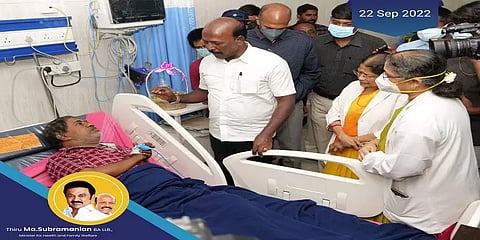 நடிகர் போண்டா மணியின் மருத்துவச் செலவை அரசு ஏற்கும் - அமைச்சர் மா.சுப்பிரமணியன் உறுதி