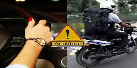 லைசென்ஸும் இல்ல.. LLRம் இல்ல.. வேகமாக க்ளட்சை மிதித்து டெலிவரி பாயை கார் ஏற்றிக்கொன்ற பெண்