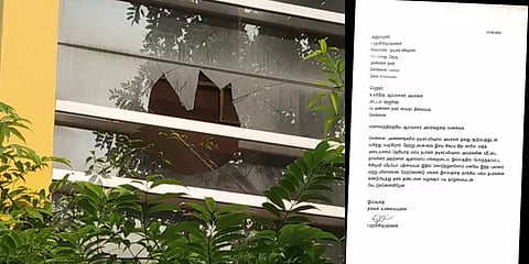 நடிகர் விஷால் வீட்டின் மீது மர்ம நபர்கள் தாக்குதல் - உடைந்த கண்ணாடிகள்!