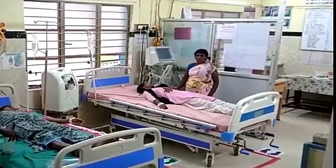 தன்னைக் கடித்த பாம்புடன் மருத்துவமனைக்கு வந்த பெண் - ராசிபுரத்தில் பரபரப்பு