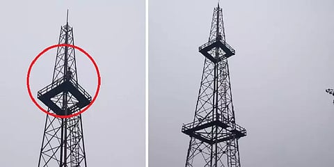 கோயம்பேடு: மதுபோதையில் 100 அடி டவர் மீது ஏறி போராட்டத்தில் ஈடுபட்ட ஆட்டோ ஓட்டுனர்