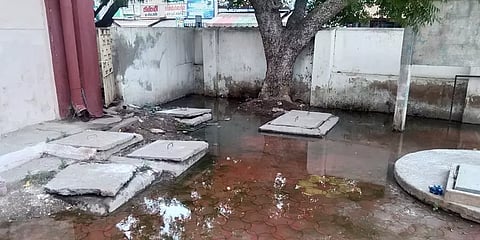 நெல்லை அரசு மருத்துவமனையில் சுகாதார சீர்கேடு - சாக்கடை பெருக்கெடுத்து ஓடும் அவலம்