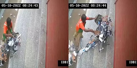 தீபாவளி போனஸ் தராத கடைமுன் குப்பைகளை கொட்டிய தூய்மை பணியாளர்-வெளியானது சிசிடிவி காட்சிகள்!