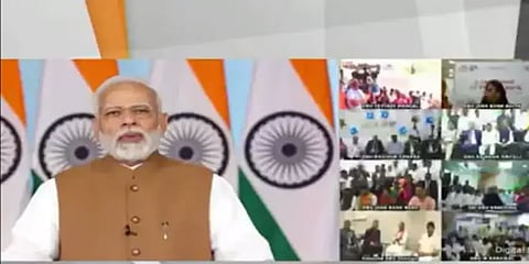 75 டிஜிட்டல் வங்கி அலகுகளை நாட்டுக்கு அர்ப்பணித்தார் பிரதமர் மோடி