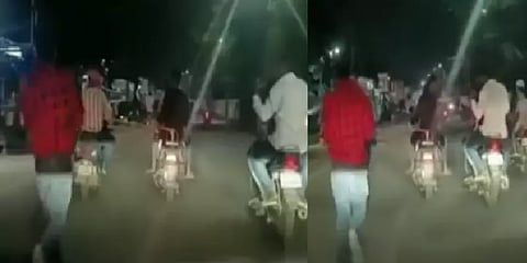 1500 ரூபாய் கடனுக்காக 2 கி.மீ தூரம் பைக்கில் கட்டி இழுக்கப்பட்ட இளைஞர் - அதிர்ச்சி வீடியோ!