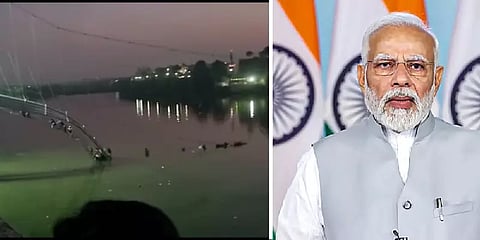 பாலம் இடிந்த விபத்து: நாளை குஜராத் பயணிக்கிறார் பிரதமர்; உயர்மட்ட கூட்டத்தில் முடிவு!