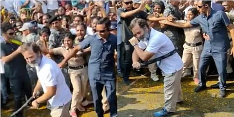 தன்னை தானே சாட்டையால் அடித்துக்கொண்ட ராகுல்! தெலங்கானாவில் களைகட்டிய ஒற்றுமை யாத்ரா!