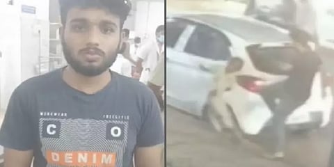 கார்மீது சாய்ந்து நின்ற சிறுவனை எட்டி உதைத்த உரிமையாளர் - கேரளாவில் அதிர்ச்சி சம்பவம்!