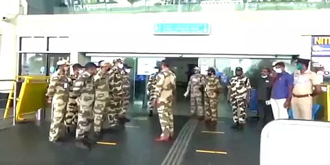 பிரதமர் மோடி வருகை: மதுரை விமான நிலையத்தைச் சுற்றி மூன்றடுக்கு பாதுகாப்பு