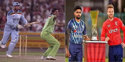 அச்சு அசல் 1992 உலகக்கோப்பை தொடரை கண்முன் கொண்டுவந்த இங்கிலாந்து -பாகிஸ்தான் அணிகள்!