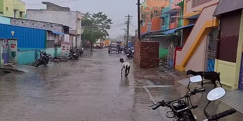 வந்தவாசி: இடி விழுந்ததில் வீட்டின் மாடி சுவர் இடிந்து விபத்து-மின் பொருட்கள் எரிந்து நாசம்