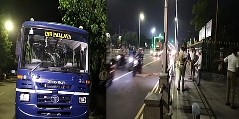 இருசக்கர வாகனத்தின் மீது மோதிய இந்திய கடற்படைக்கு சொந்தமான வாகனம் - 8 மாத கர்ப்பிணி பலி