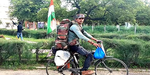 நாடு முழுவதும் 20 ஆயிரம் கி.மீ சைக்கிள் பயணம்: உ.பி இளைஞருக்கு மதுரையில் உற்சாக வரவேற்பு