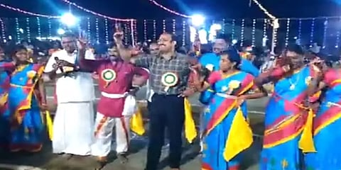 பம்பை இசைத்து ஒயிலாட்டம் ஆடி உற்சாகப்படுத்திய ஆட்சியர் - எங்கு தெரியுமா?