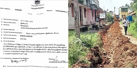 குடிநீர் குழாய் பதிப்பு பணியில் மோசடி?வைரல் வீடியோவை எதிர்த்து BDO காவல்நிலையத்தில் புகார்