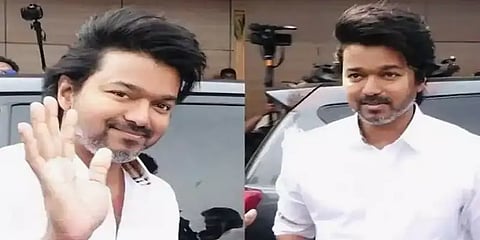 விஜய்க்கு ரூ.500 அபராதம் - கார் கண்ணாடியில் கருப்பு ஸ்டிக்கர் ஒட்டியிருந்ததால் நடவடிக்கை