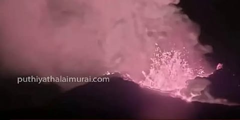 ஹவாய் தீவு: அதீத சீற்றத்தில் மவுனா லாவோ எரிமலை! ஆறாக ஓடும் தீக்குழம்புகள்!