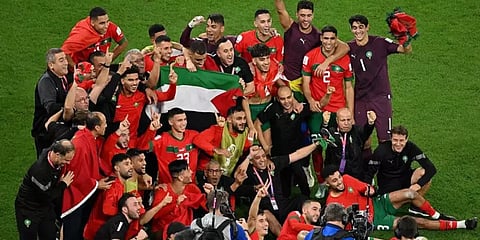 வரலாற்றை தானே மாற்றி எழுதி 'மாஸ்' காட்டிய மொராக்கோ; கெத்துகாட்டிய போர்ச்சுகல் #FIFAQatar