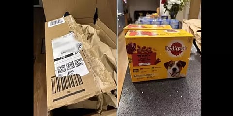 ஆர்டர் செய்ததோ ரூ.1.2 லட்சம் மதிப்புள்ள லேப்டாப்..வந்ததோ நாயின் உணவு - அமேசானால் அதிருப்தி