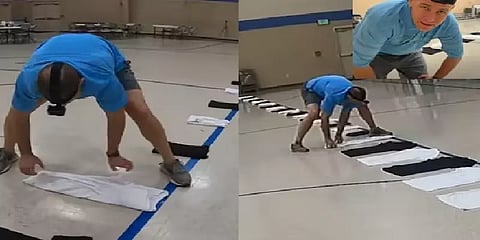 டி-ஷர்ட் மடிச்சே உலக சாதனை படைத்த அமெரிக்கர்.. அதுவும் ஒரே நிமிஷத்தில்.. எப்படி தெரியுமா?