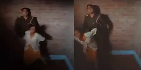 அறையில் அடைத்துவைத்து பெண்ணை கொடூரமாக தாக்கும் காவலர்... ஜன்னல் வழியே கதறிய குடும்பம்