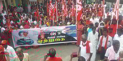 'ஆளுநர் ஆர்.என். ரவியை திரும்பப் பெறுக' - இந்திய கம்யூனிஸ்ட் கட்சியினர் மாபெரும் பேரணி