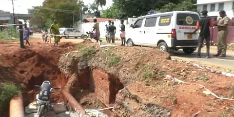 குடிநீர் குழாய் பணிகளுக்காக தோண்டப்பட்ட பள்ளம் - தவறி விழுந்து 30 வயது இளைஞர் உயிரிழப்பு