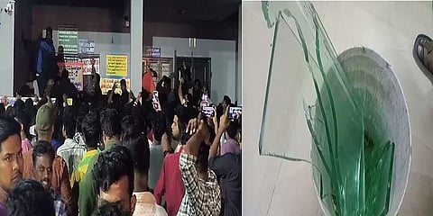 டிக்கெட் இல்லாமல் உள்ளே புகுந்த ரசிகர்கள்! ஷோ ஓபன் செய்யாததால் ஆத்திரத்தில் கல்வீச்சு!