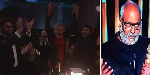 நாட்டு நாட்டு பாடல் செய்த சரித்திர சாதனை! விருது விழாவில் துள்ளிகுதித்த ஆர்ஆர்ஆர் படக்குழு