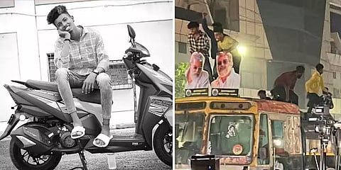 லாரி மீது ஏறி நடனம் ஆடிக்கொண்டே கீழே குதித்த துணிவு ரசிகருக்கு நேர்ந்த விபரீதம்!