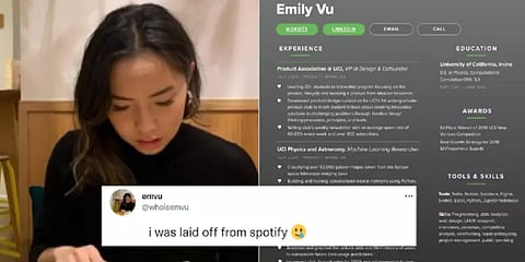 mass lay off-ல் இணைந்த மியூசிக் நிறுவனம்.. spotify போல ரெஸ்யூம் தயாரித்த பெண்ணும் டிஸ்மிஸ்