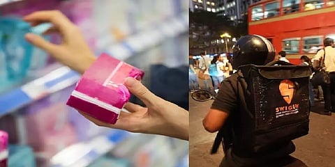 சானிடரி நாப்கின் ஆர்டர் செய்த பெண்ணுக்கு வந்த பரிசு... ஸ்விக்கி கொடுத்த பதில்! வைரல் பதிவு