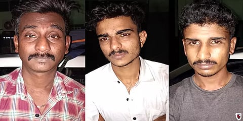 நிற்காமல் சென்ற காரை துரத்திப் பிடித்த போலீசார்: சோதனையில் சிக்கிய 100 கிலோ கஞ்சா