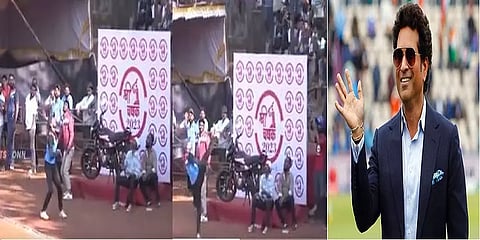 Bicycle kick மூலம் சிக்சரை தடுக்கும் ஃபீல்டர்... வைரல் வீடியோவுக்கு சச்சின் செம ரிப்ளை!