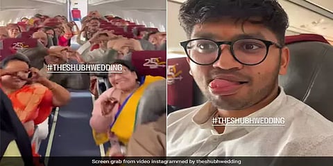 விமானத்தின் மொத்த இருக்கைகளையும் உறவினர்களுக்காக புக் செய்த மணமகன்! அசத்தல் திருமணம்